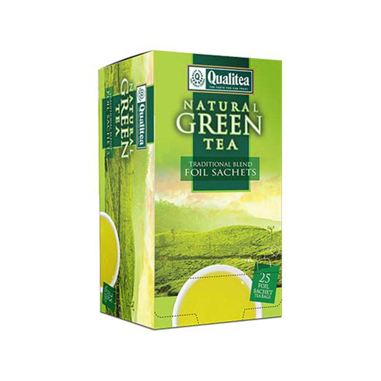 Qualitea Natural Green Tea With Foil Envelopes